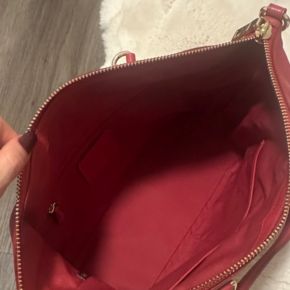 Coach Red Leather Shoulder Bag - Picture 6 of 6